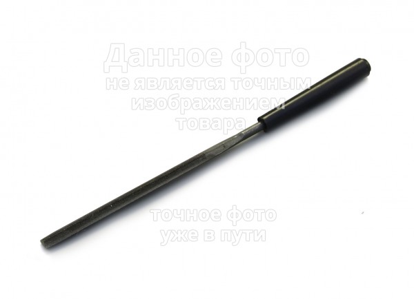 Надфиль Алмазный трехгранный L160х4 тупоносый с обрезиненнлй ручкой